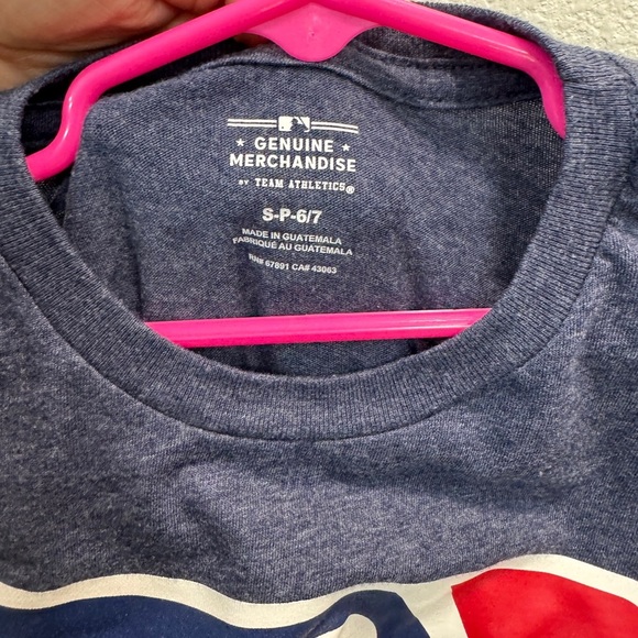 MLB Genuine Merchandise Navy Blue Logo Tee (Size S 6/7) - Picture 2 of 3